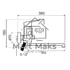 SL132-006E Смеситель для ванны, ø35
