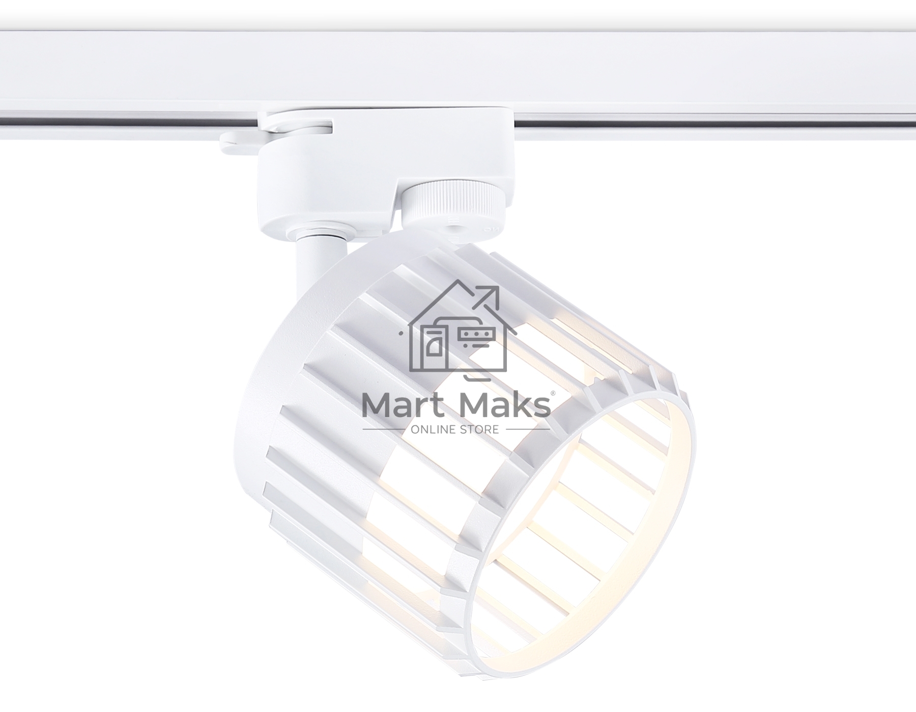 Трековый однофазный светильник Ambrella light GL5348 WH белый GX53 D100*80