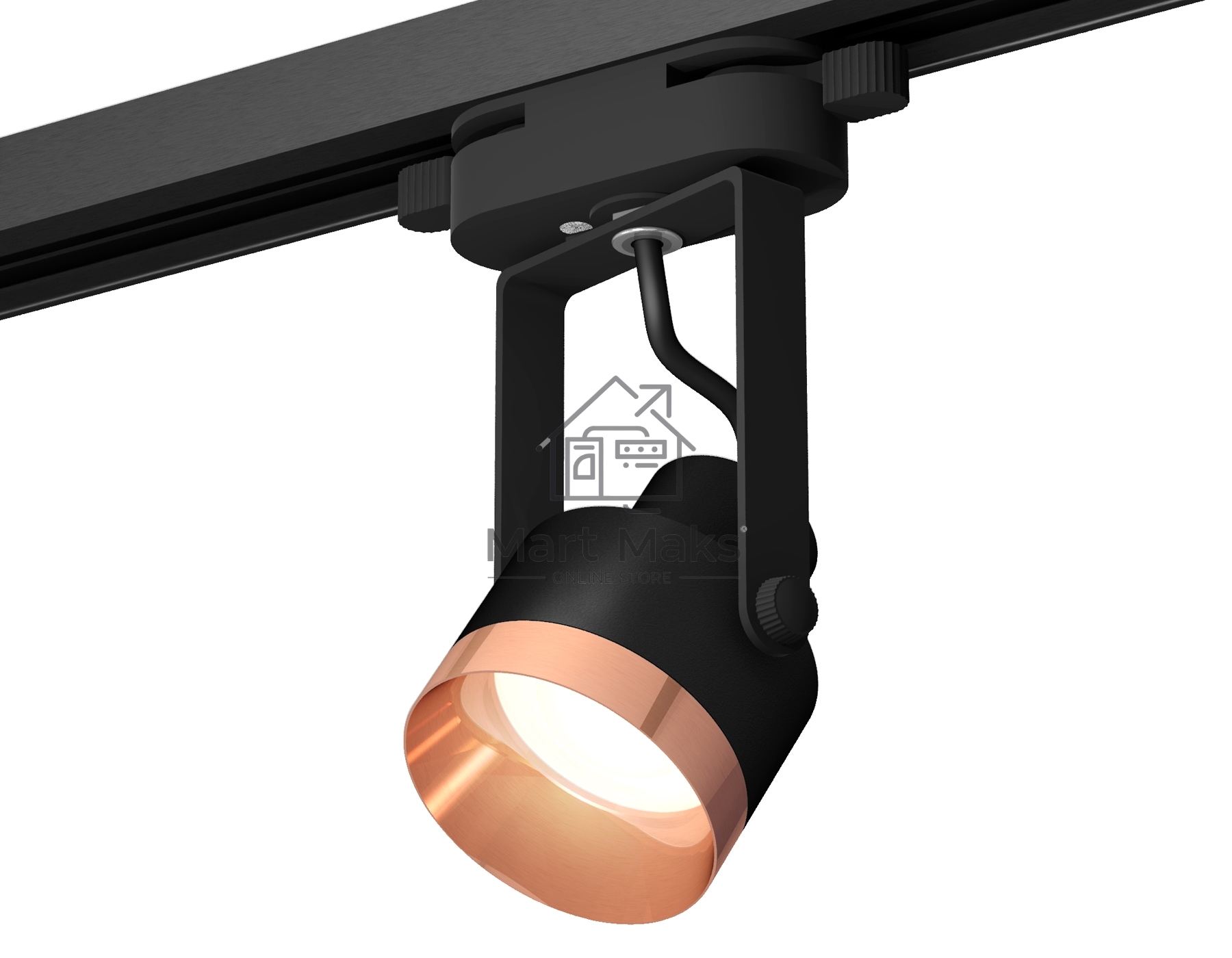 Светильник Ambrella light XT6602045 PBK/PPG черный полированный/золото розовое полированное MR16 GU10 (C6602, N6135)