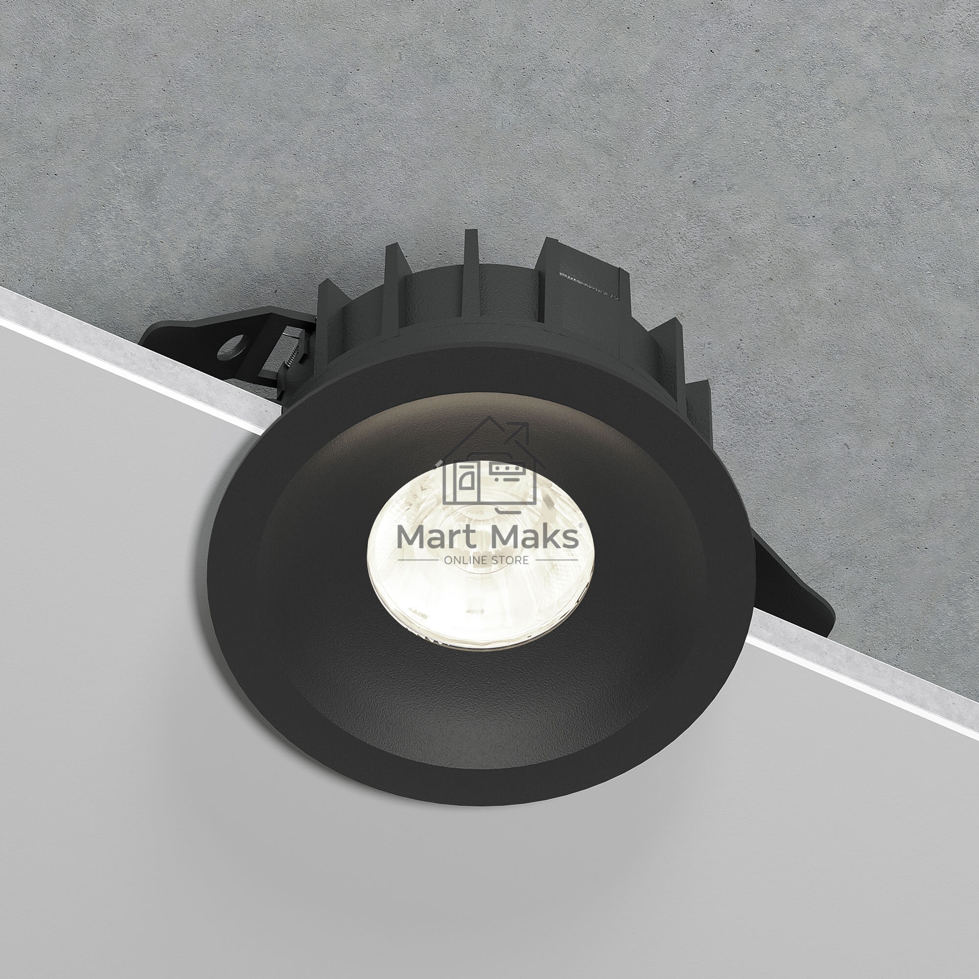 25068/LED 15W 4000K / светильник встраиваемый светодиодный / черный