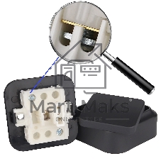 Выключатель Bylectrica Выкл. 1-кл. ОУ (6А) с подсветкой серия ПРАЛЕСКА, (А110-214 черный матовый)