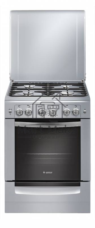 Плита газовая Gefest ПГ 6100-02 0068 серый, конфорок 4 шт, духовка 52 л, 60 см x 85 см x 60 см