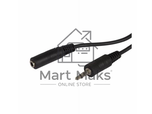 Кабель аудио Ningbo Jack 3.5 (m)/Jack 3.5 (f) 2м. черный