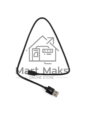 Кабель Cablexpert для Apple CC-S-APUSB01Bk-0.5M, AM/Lightning, серия Silver, длина 0.5м, черный, блистер