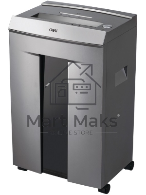 Шредер Deli 9905 серый с автоподачей (секр.P-5)/фрагменты/10лист./20лтр./скрепки/скобы/пл.карты/CD