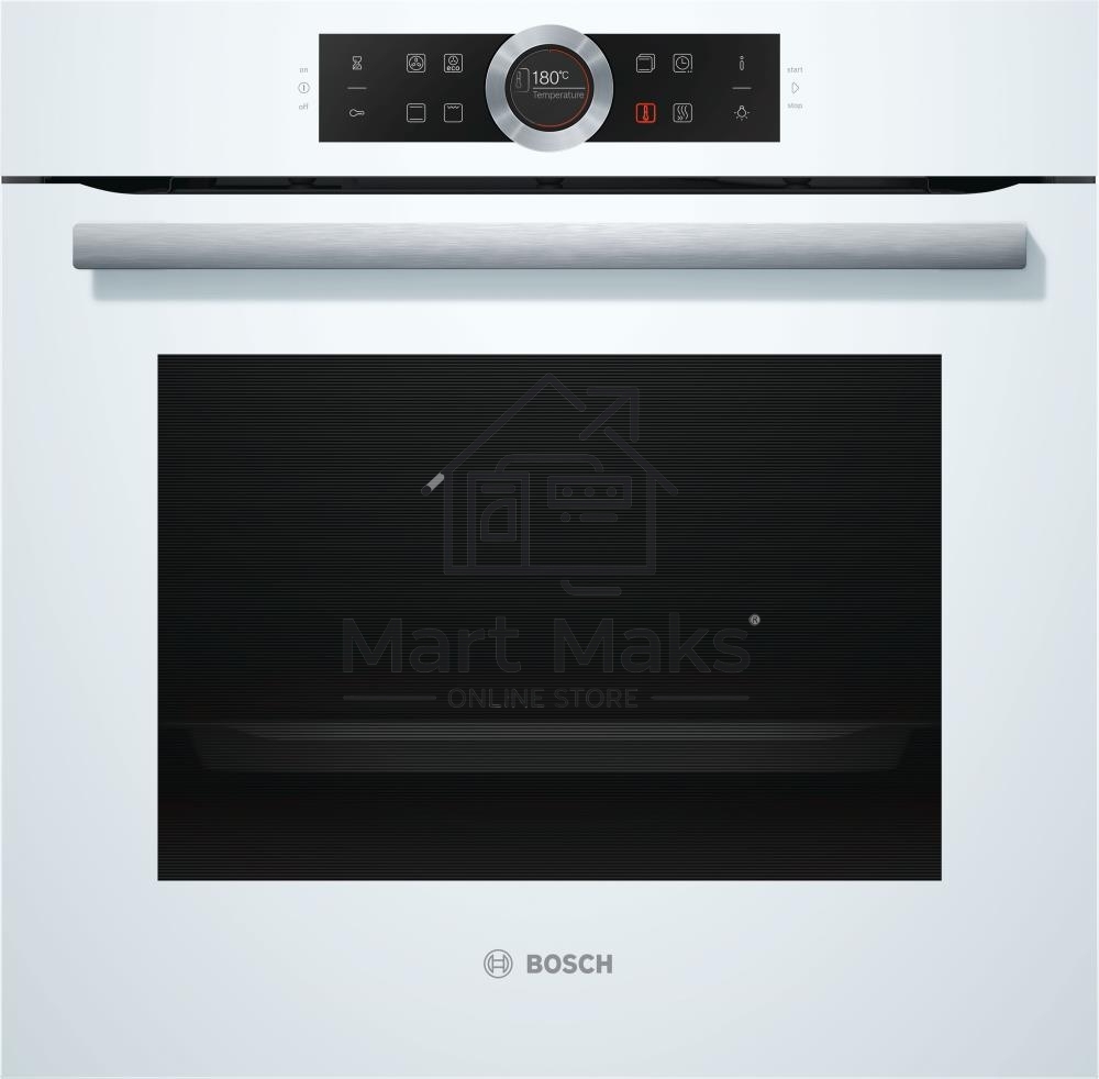 Духовой шкаф электрический Bosch HBG634BW1 белый, встраиваемый