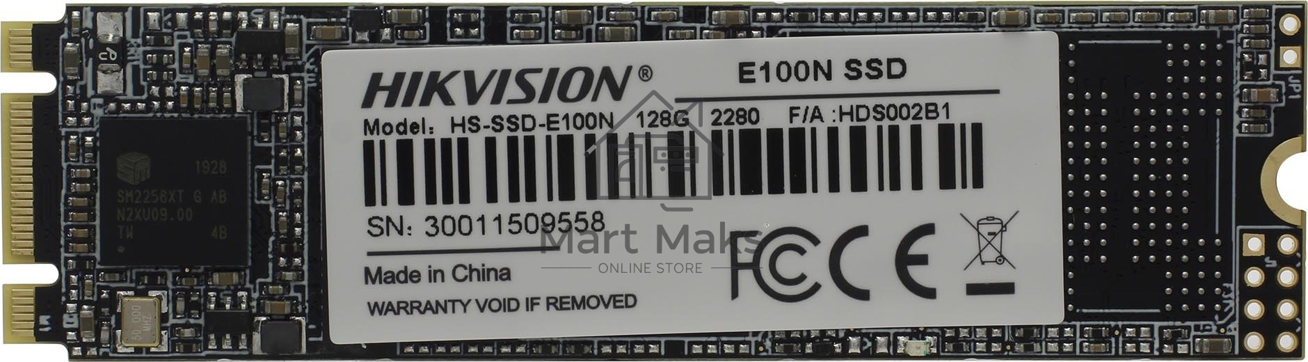 Накопитель SSD Hikvision E100N, 128GB, SATA 3, M.2 2280, R/W 530/450