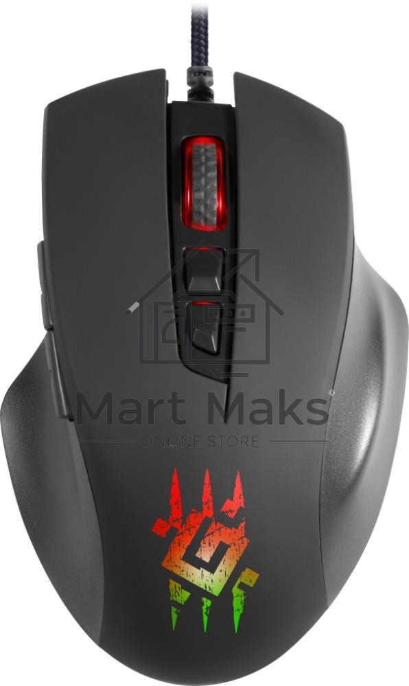 Мышь проводная Defender Wolverine GM-700L черный, 12800 dpi, USB, кнопки - 7
