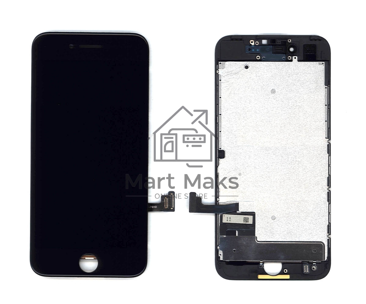 Дисплей для iPhone 7 в сборе с тачскрином (Incell XM) черный в сборе с рамкой