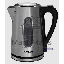Чайник электрический Scarlett SC-EK21S13 1.7л. 2200Вт серебристый/черный корпус: металл/пластик