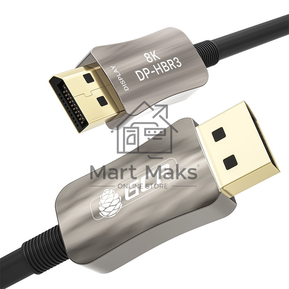 Кабель Greenconnect GCR-54781 5.0m оптический DP v1.4 Ultra HD 8K 60Hz, 4K 144Hz, HBR3, 32.4 Гбит/с