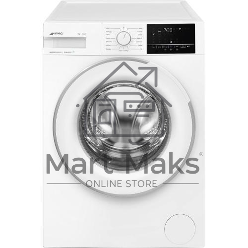 Стиральная машина SMEG WN94SEB белый, загрузка фронтальная 9 кг, 1400 об/мин, класс А+++