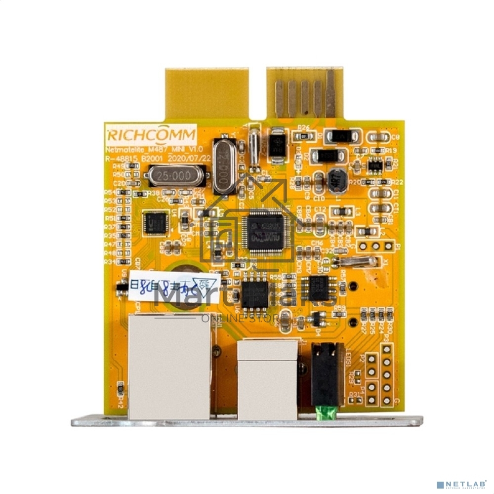 Внутренняя SNMP-карта ExeGate NetExpert 522/Richcomm NetmaitliteMini для On-line ИБП ExeGate PowerExpert (плата для удаленного управления для ИБП ExeGate серии TL, ULS, 1*10/100 Base-T Fast Ethernet(RJ45)+1*USB(B))
