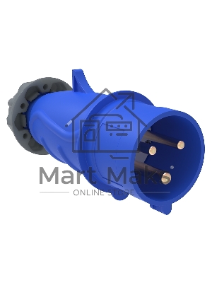 Вилка эл. каб. 16А 2P+PE 220В IP44 MAGNUM ССИ-013 IEK PSN01-016-3