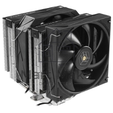 Кулер для процессора Thermalright Royal Pretor 130 черный, 2x120/130 мм, алюминий/медь, 1750-2150 об/мин, 28.3-29.4 дБ, 4 pin PWM, высота 158 мм, без подсветки