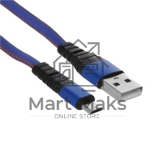 Кабель Rexant USB кабель MicroUSB, шнур в джинсовой оплетке