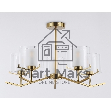 Светильник Ambrella light LH57007/5 BS/FR латунь/белый матовый E14/5 max 40W D690*390