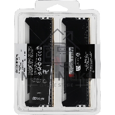 Оперативная память Kingston Fury Beast, DDR4, 16GB (2x8GB), 3200MHz, CL16, DIMM, с радиатором, RGB, черный