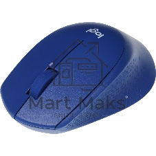 Мышь беспроводная Logitech M330 SILENT PLUS синий, 1000 dpi, радиоканал, USB, кнопки - 3