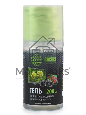 Чистящий набор Cactus CS-S3004 гель 200 мл + салфетка из микрофибры для экранов 200x230 мм