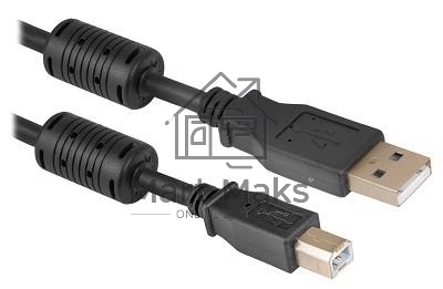 Кабель Defender USB04-10 PRO Кабель USB 2.0 для соед. 3.0м AM/BM, зол.конт, 2фер.фил.