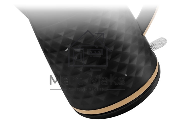 Чайник Centek CT-0025 черный металл 1.8л, 1800W, двойные стенки, кнопка вкл. на ручке