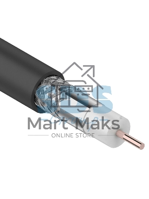 Кабель коаксиальный PROconnect RG-6U, 75 Ом, CCS/Al/Al, 48%, бухта 100 м, черный OUTDOOR