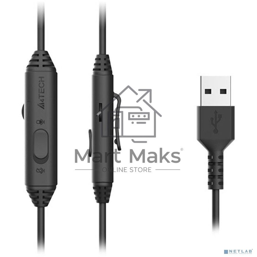 Наушники с микрофоном A4Tech Fstyler FH100U белый/черный 2м