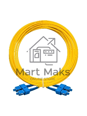 Патч-корд волоконно-оптический ExeGate FC-D-9-SC-SC-10M-LSZH (Шнур ВО SM 9/125 (OS2/G.652.D), SC/UPC-SC/UPC, Duplex, LSZH, 10м)