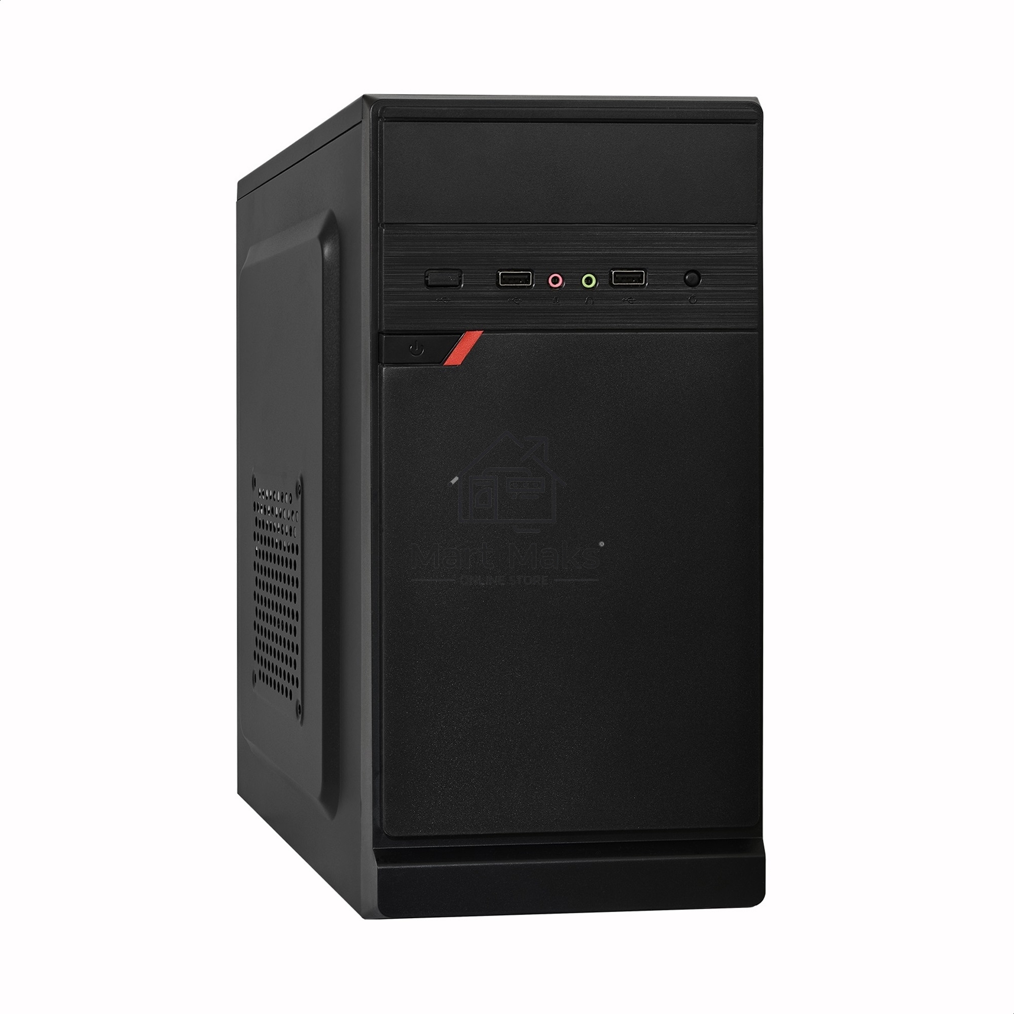 Компьютерный корпус Minitower ExeGate BAA-106-UNS450 (mATX, БП UNS450 с вент. 12см, 2*USB, аудио, черный)