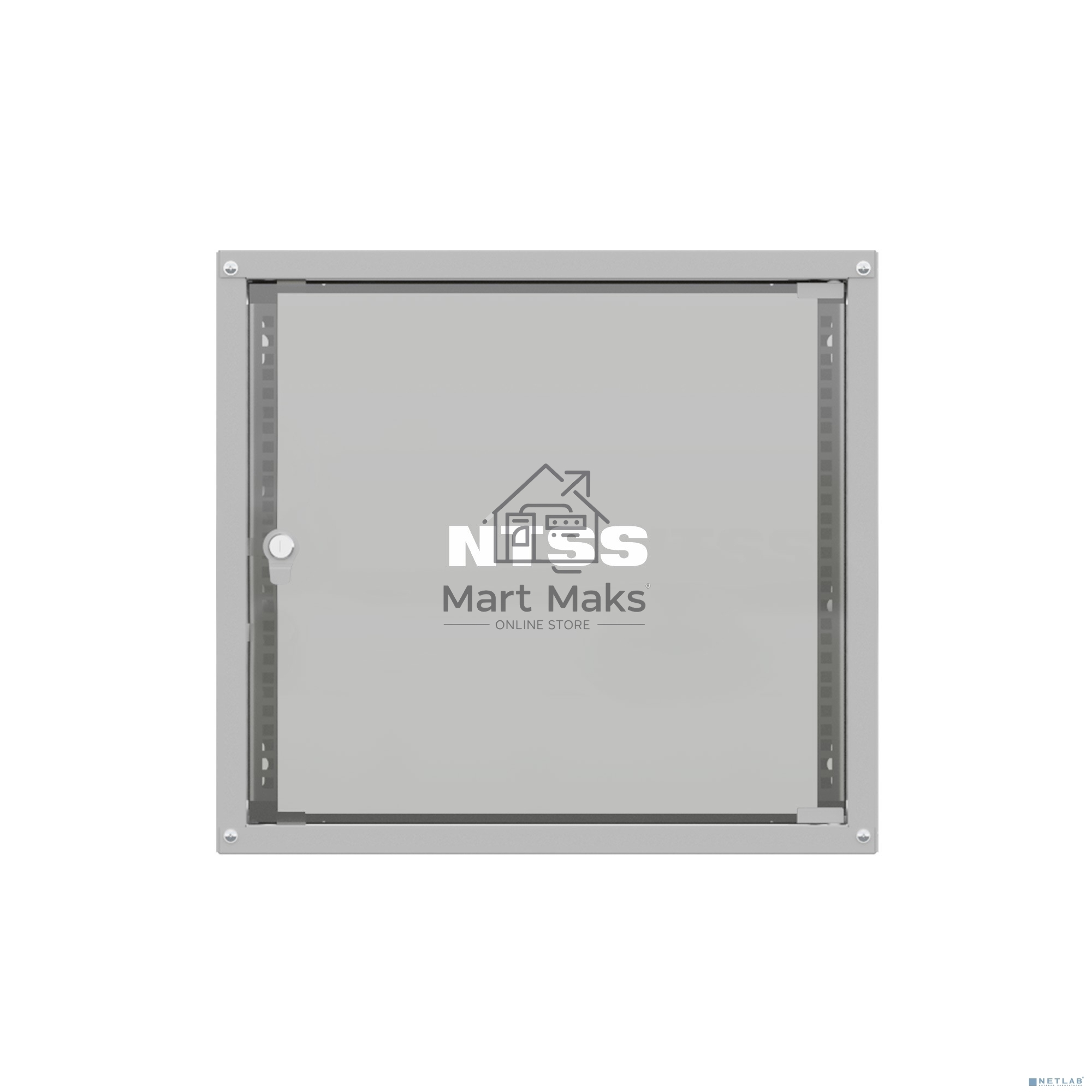 Шкаф коммутационный NTSS Lime (NTSS-WL9U5560GS) настенный 9U 550x600 мм пер. дв. стекл несъемн. бок. пан. 30 кг серый 110 град. IP20 сталь