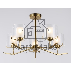 Светильник Ambrella light LH57007/5 BS/FR латунь/белый матовый E14/5 max 40W D690*390