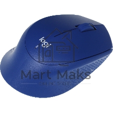 Мышь беспроводная Logitech M330 SILENT PLUS синий, 1000 dpi, радиоканал, USB, кнопки - 3