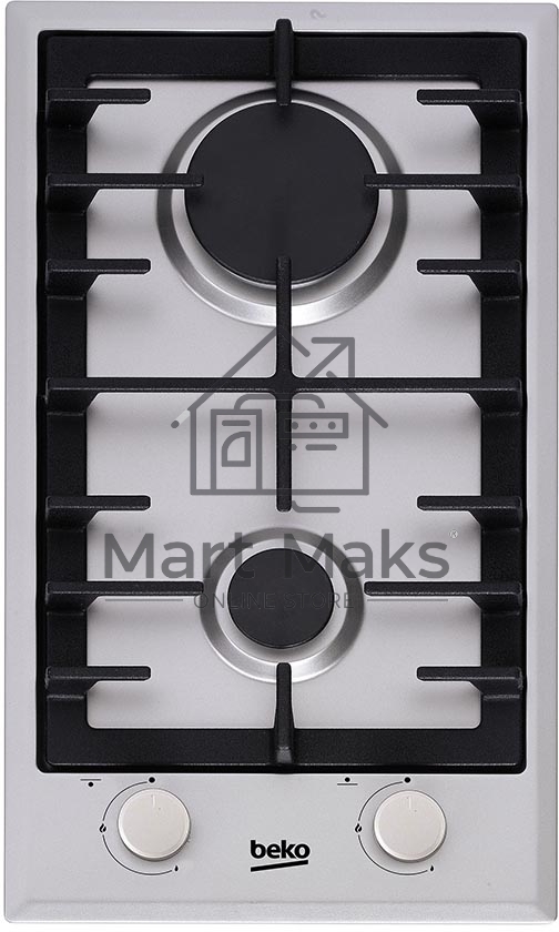 Встраиваемая газовая варочная поверхность Beko HDCG 32221 FX, Нержавеющая сталь