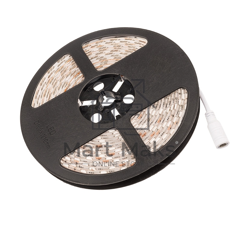 Лента LED силикон, 10 мм, IP65, SMD 5050, 60 LED/m, 12 V, цвет свечения желтый