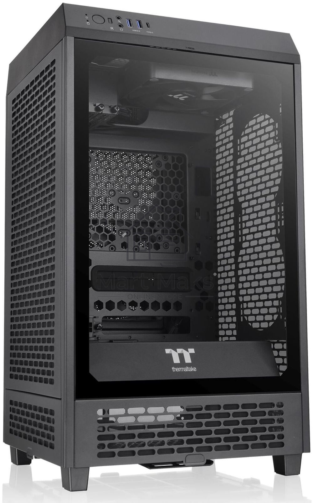 Компьютерный корпус Thermaltake The Tower 200 черный без БП miniITX 11x120mm 5x140mm 2xUSB3.0 audio bott PSU