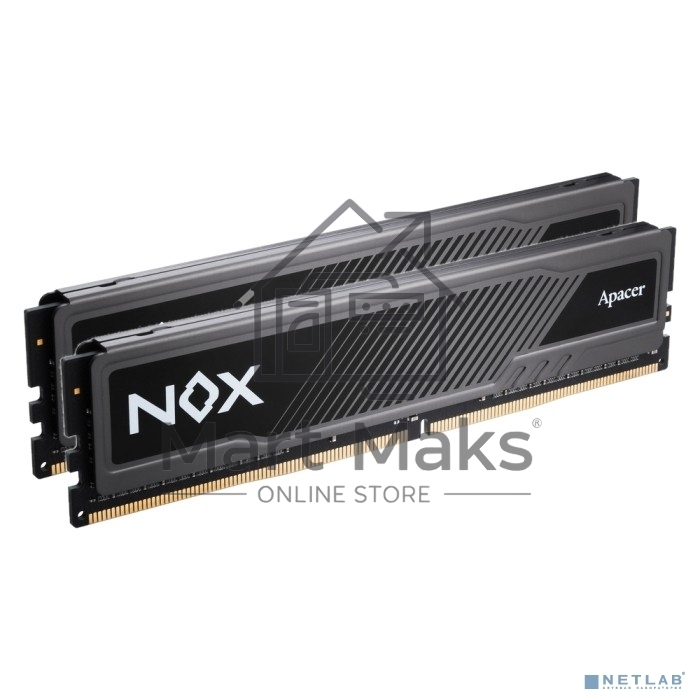 Оперативная память Apacer Nox, DDR4, 16GB (2x8GB), 3600MHz, CL18, UDIMM, с радиатором, серый
