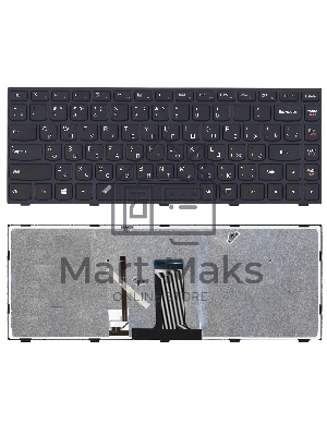Клавиатура для ноутбука Lenovo Flex 2-14 G40-30 G40-70 черная с черной рамкой с подсветкой