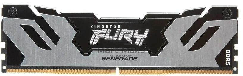 Оперативная память Kingston Fury Renegade Black, DDR5, 16GB, 7200MHz, CL38, DIMM, с радиатором, черный