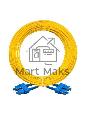 Патч-корд волоконно-оптический ExeGate FC-D-9-SC-SC-15M-LSZH (Шнур ВО SM 9/125 (OS2/G.652.D), SC/UPC-SC/UPC, Duplex, LSZH, 15м)