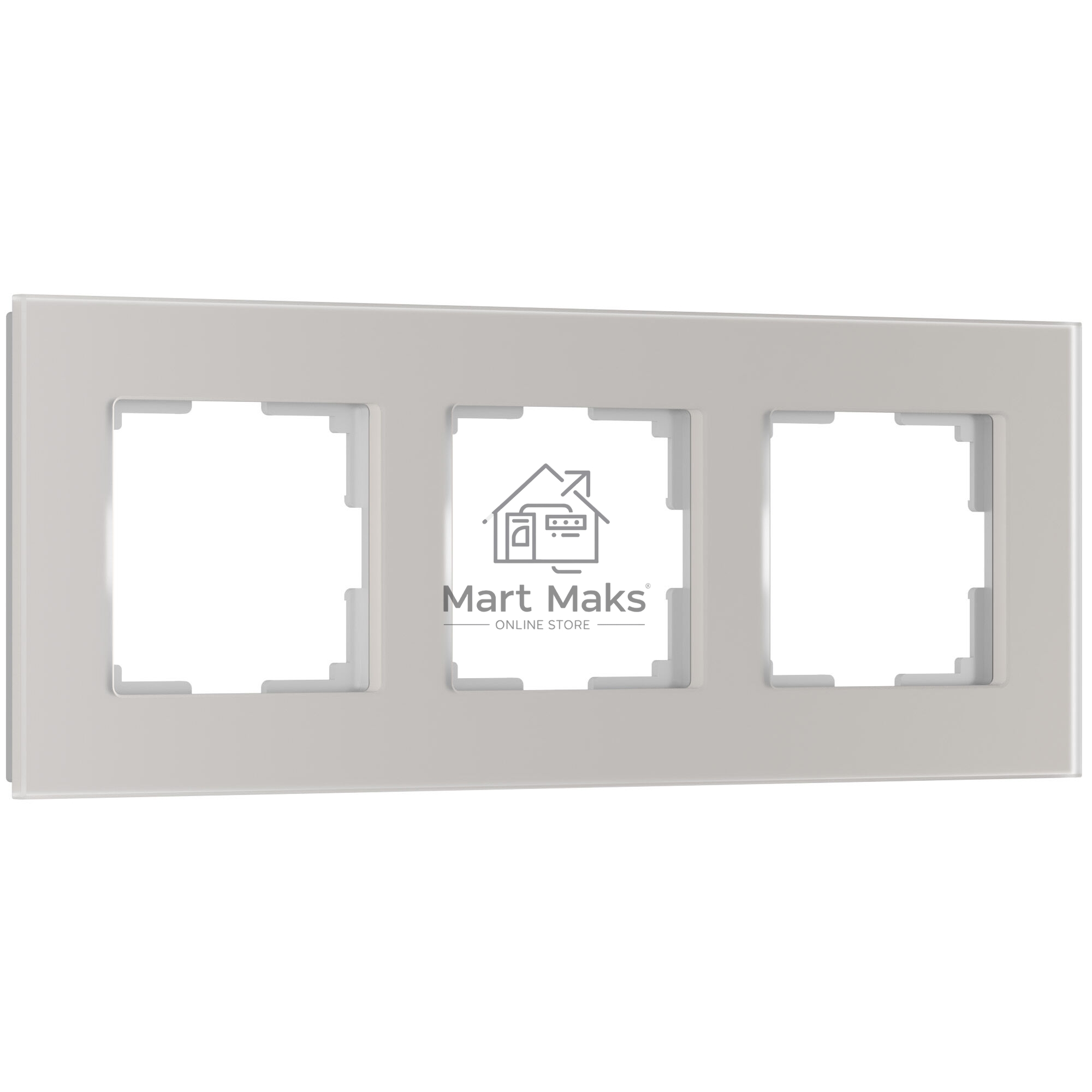 Рамка на 3 поста Senso (дымчатый, стекло soft-touch) W0033117