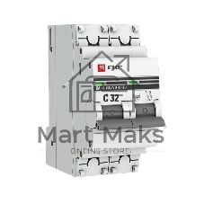 Выключатель автоматический модульный 2п C 32А 4.5кА ВА 47-63 PROxima EKF mcb4763-2-32C-pro