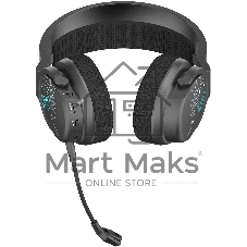 Гарнитура Bloody GR370 черный, беспроводная + проводная, Bluetooth, до 45 ч, подсветка