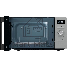 Микроволновая печь Gorenje MO20A4XH нержавеющая сталь/черный, 20 л, 800 Вт, переключатели - кнопки/поворотный механизм