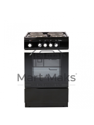 Плита электрическая De Luxe 5004.12э черный, конфорок 4 шт, духовка 46 л, 50 см x 85 см x 50 см