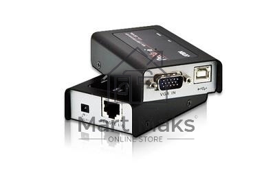 Удлинитель, SVGA+KBD+MOUSE USB ATEN, 100 метр., HD-DB15+USB A-тип/USB B-тип, Female, c KVM-шнуром USB, Б.П. 220> 5V (CE100-A7-G)