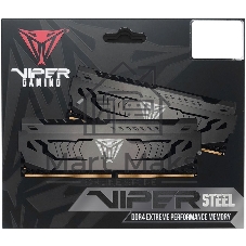 Оперативная память Patriot Viper Steel, DDR4, 16GB (2x8 GB), 3733 MHz, CL17, DIMM, радиатор, черный