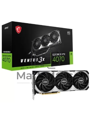 Видеокарта MSI RTX4070 VENTUS 3X E 12GB OC GDDR6X 192-bit HDMI DPx3 3FAN RTL