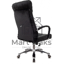 Кресло руководителя Бюрократ T-9928SL Fabric черный Italia Black, крестов. металл хром