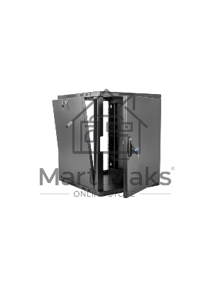 Шкаф ЦМО телекоммуникационный настенный сварной 12U (600 350) съемные стенки, дверь металл, черный